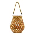 Miniatyrbillede 5 af 5: OBOSOE Rattan Solar Lantern – Udendørs hængende lanterne til have, terrasse, balkon