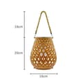 Miniatyrbillede 3 af 8: OBOSOE Rattan Solar Lantern – Udendørs hængende lanterne til have, terrasse, balkon