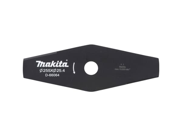 Makita - Brush cutter blade - för weeds, dry grass - 255 mm - 2 tänder - för Makita DUR368AZ, DUR368LZ, UR006GZ02, UR007GZ01, UR012GZ02, UR201CZ