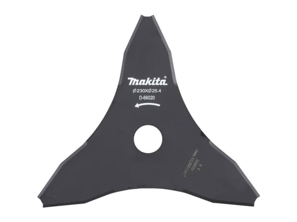 Makita - Brush cutter blade - för bushes, thick grass - 230 mm - 3 tänder - för Makita DUR191L, DUR191UZX3, DUR368AZ, DUR369AZ, UR101CZ