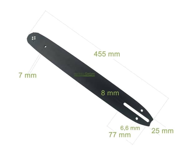 40cm 1,3 mm 3/8" 56 TG Sværd + 4X kæde for IKRA Mogatec KSB 3940 / BUDGET BKS 402
