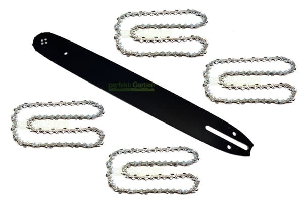 40cm 1,3mm 3/8" 57 TG terälaippa + 4 teräketju varten Makita DUC 252 Z DUC252Z moottorisaha
