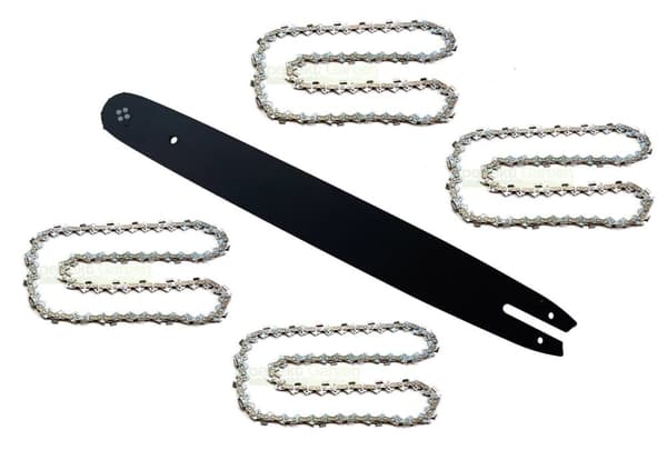 45cm / 1,3 mm / 3/8" / 62 TG Sværd + 4X kæde for MTD GCS 4600/45 motorsav