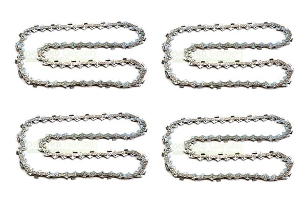 45cm / 1,3 mm / 3/8" / 62 TG Sværd + 4 X kæde for Scheppach CSE2700 motorsav