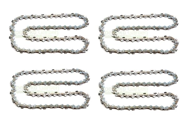 45cm / 1,3 mm / 3/8" / 62 TG Sværd + 4X kæde for Scheppach CSH 46 motorsav