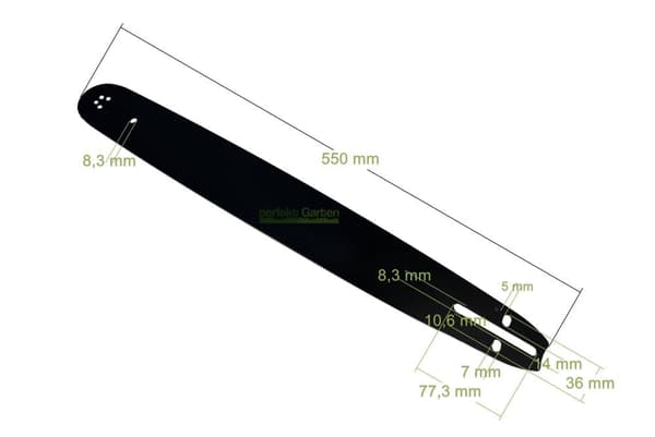 50cm 1,5mm 0,325" 76 TG Sværd + 4X kæde for HYUNDAI CS6220G motorsav