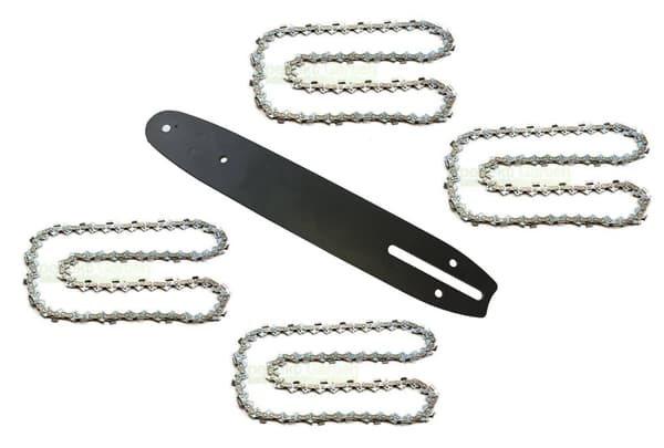 25cm / 1,3mm / 3/8 / 40 TG Sværd +4X kæde for Max Bahr KSH 600 / Greenworks 24V