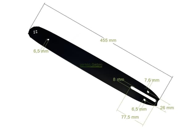 38cm 1,5mm 0,325" 64TG svärd +4 kedja för Fuxtec Boomag Horn McDillen Rotfuchs motorsåg