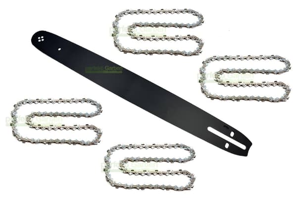 45 cm 1,5 mm 0,325" 72 TG Sværd +4X kæde for RURIS DAC 506 / RM500 motorsav