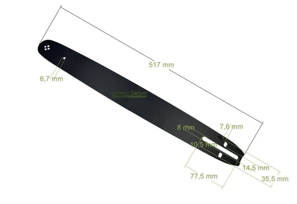 45 cm 1,5 mm 0,325" 72 TG Sværd +4X kæde for Partner Jonsered Pioneer