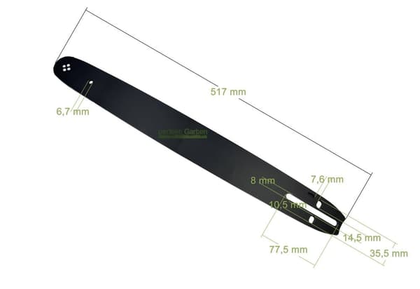 45 cm 1,5 mm 0,325" 72 TG Sværd +4X kæde for Fuxtec Boomag Horn McDillen