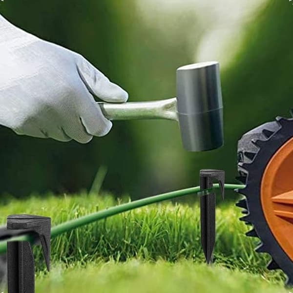 100 st yttre kabelfästspikar, kompatibla med robotgräsklippare från Gardena, Husqvarna, Worx, Bosch