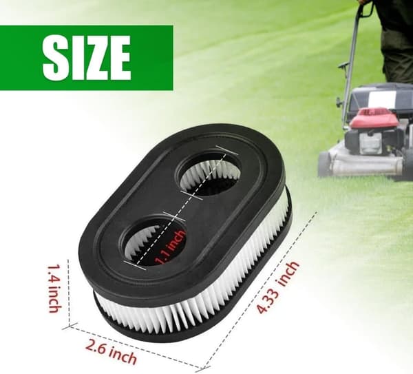 Lollanda 2/4-pak luftfilter til Briggs & Stratton 593260/798452 - Holdbart, let at installere