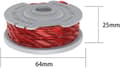 Miniatyrbild 2 av 5: Lollanda Ersättningsspole för Flymo grästrimmer – 1,5 mm nylon dubbeltråd med automatisk matning