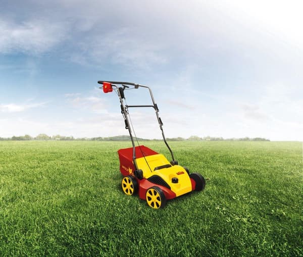 WOLF-Garten Elektrisk rivare VA 378 E - arbetsbredd 37 cm - uppsamlingspåse 50 l - 1800 W motor - mosskratta - rivning - uppsamling