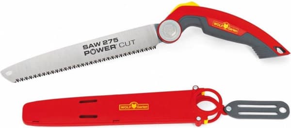WOLF-Garten käsisaha POWER CUT SAHA 275 - terän pituus 27,5 cm - japanilaiset hampaat - vaihdettava sahanterä - suojaholkki vyöpidikkeellä - ergonomin