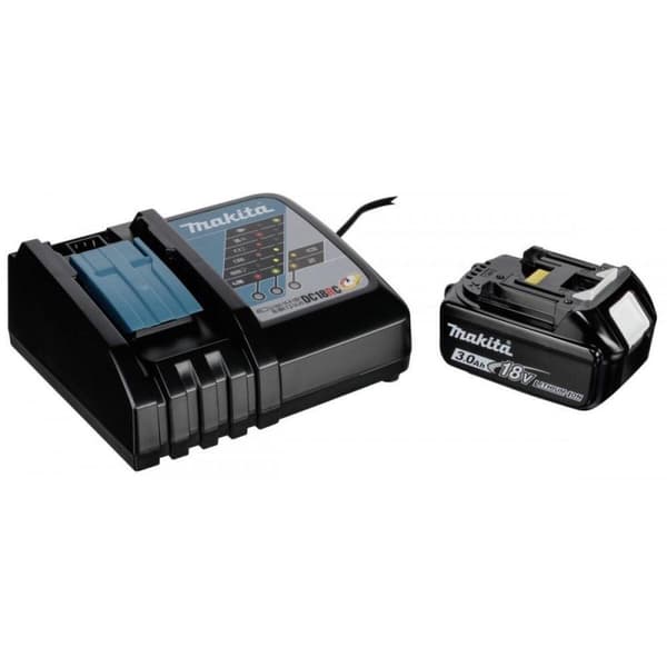 Makita DUM604RFX 18V Li-Ion batteri grässaxsats (1x 3,0Ah batteri) - 160mm