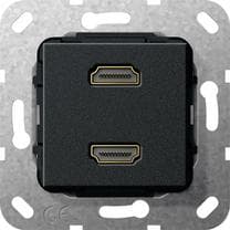GIRA HDMI 2x breakout kabel sort mat 567210 (567210)