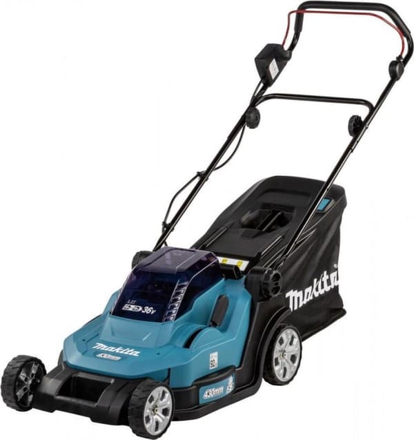 Makita - DLM432PT2 - 2x 18V - batteri - plæneklipper - sæt - 2x 5,0 Ah - duo oplader