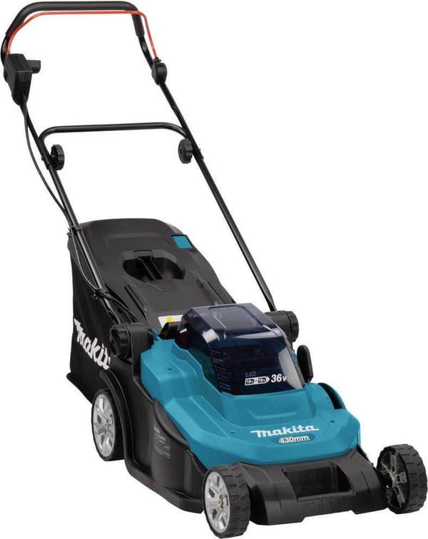 Makita - DLM432PT2 - 2x 18V - batteri - plæneklipper - sæt - 2x 5,0 Ah - duo oplader