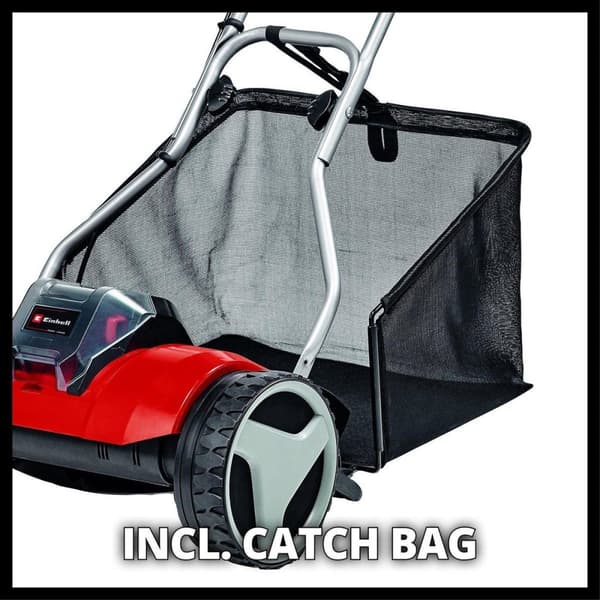 Einhell GE-HM 18/38 Push-plæneklipper batteri/batteri sort, grå, rød