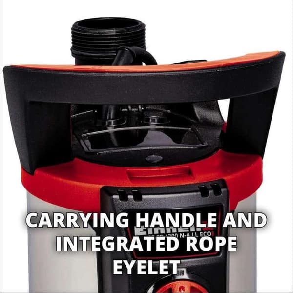 Einhell Uppopumppu GE-SP 4390 NA LL ECO (430 W - 9000 L/h - ECO-Power - 1 mm jäännösvesi - takaiskuventtiili - Aqua-Sensor-tekniikka - jatkuva tila -