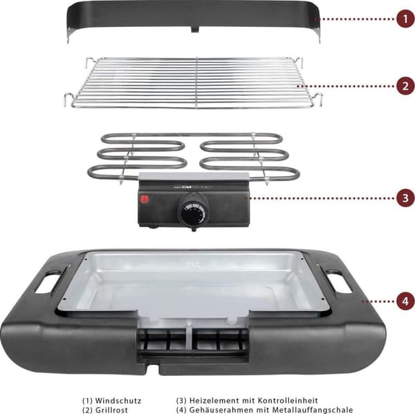 Clatronic BQ 3507 elektrisk bordsgrill