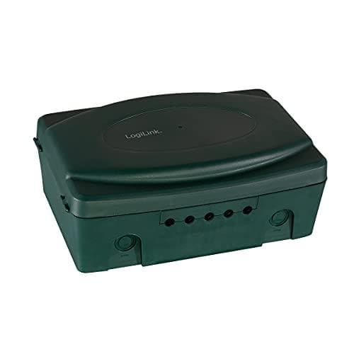 LogiLink udendørs elektronikboks, vejrbestandig, IP54, grøn velegnet til fatningslister, stor - 1 stk (LPS272)