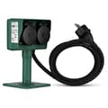 Miniatyrbillede 4 af 6: REV 0595004555 Jordspyd, 2-vejs havestik, IP44, kabel 1,4m, max. 3500W, grøn