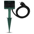 Miniatyrbillede 2 af 6: REV 0595004555 Jordspyd, 2-vejs havestik, IP44, kabel 1,4m, max. 3500W, grøn