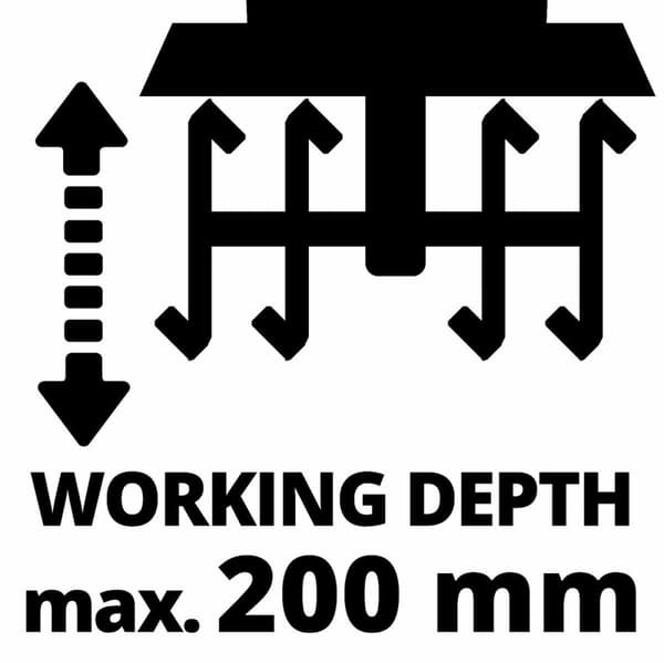 Einhell akkukultivaattori GE-CR 18/20 Li E Solo Power X-Change (18 V - Li-ion - elektroninen nopeudensäätö - 4 leikkuuterää - lisäkahva - ilman akkua