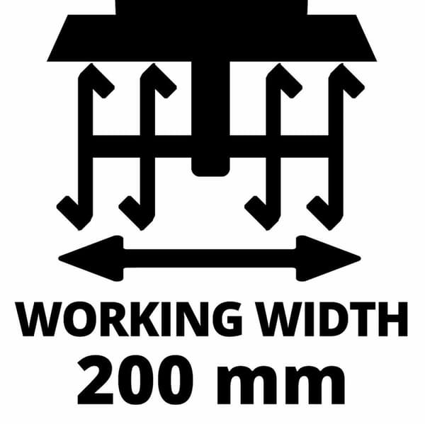 Einhell akkukultivaattori GE-CR 18/20 Li E Solo Power X-Change (18 V - Li-ion - elektroninen nopeudensäätö - 4 leikkuuterää - lisäkahva - ilman akkua