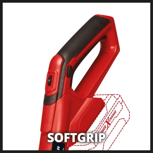 Einhell akkukultivaattori GE-CR 18/20 Li E Solo Power X-Change (18 V - Li-ion - elektroninen nopeudensäätö - 4 leikkuuterää - lisäkahva - ilman akkua