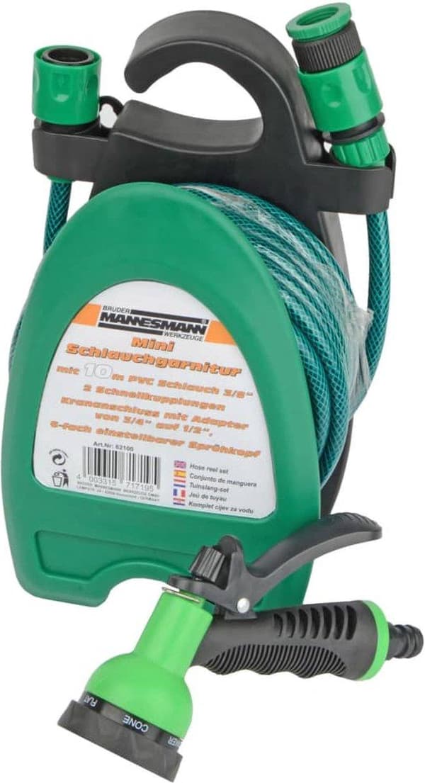 Brüder Mannesmann 62100 Mini Tuinslangset - 3/8'' x 10m