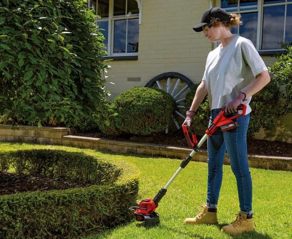 Einhell Accu ruohotrimmeri GE-CT 18/28 Li Solo Power X-Change (Li-Ion, 18 V, 28 cm maaibreedte draad, draai- ja kallistettava moottoripään vipu zonder