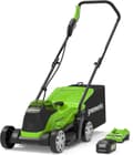 Miniatyrbild 1 av 2: 33 cm sladdlös gräsklippare Greenworks GD24LM33K4 - 2516107UB - laddare + 4Ah batterisats