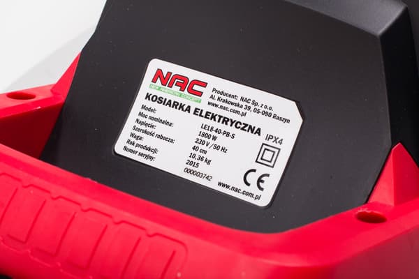 NAC ELEKTRISK KLIPPER 1800W 40cm LE18-40-PB-S