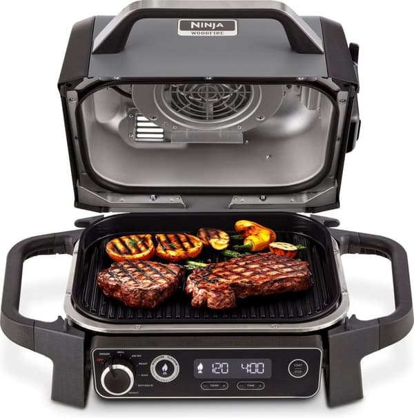 Ninja Woodfire Outdoor Grill - Svart - Metall - Plast - Rostfritt stål - Rektangulär - Galler - 1 zon(er) -