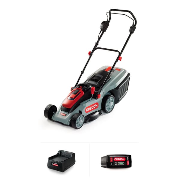 Oregon Lm300 St275 Græsslåmaskine Og Kanttrimmer-sæt Med Batteri Og Oplader