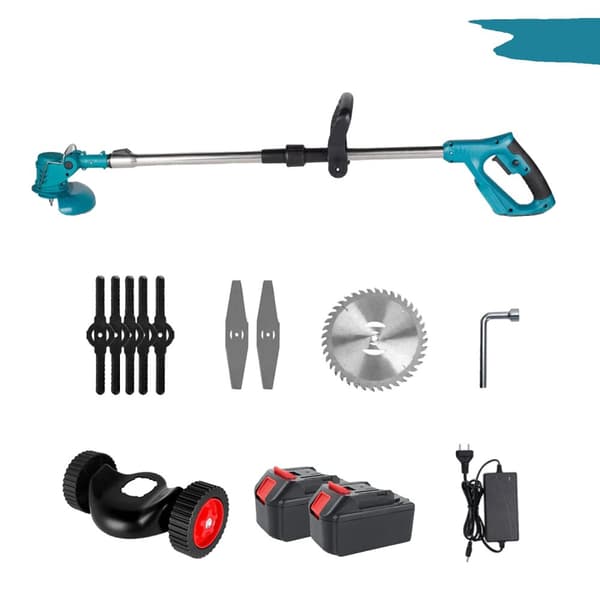 Folding Cordless Plæneklipper, Alsidige Klinger, Letvægtsdesign,Blå 2, EU