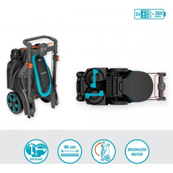 Gardena PowerMax Duo 46/36V P4A batteridriven gräsklippare