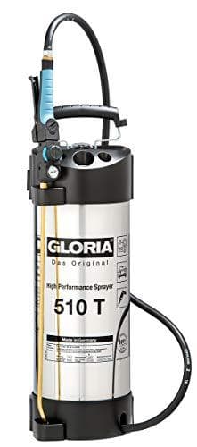 GLORIA højtydende sprøjte 510 T | havesprøjte | 10 L kapacitet | Tryksprøjte i rustfrit stål | Med visermanometer | 6 barer