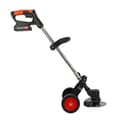 Miniatyrbild 1 av 2: Trådlös elektrisk gräsklippare, 650W motor, justerbar längd 88 cm-120 cm,Svart EU
