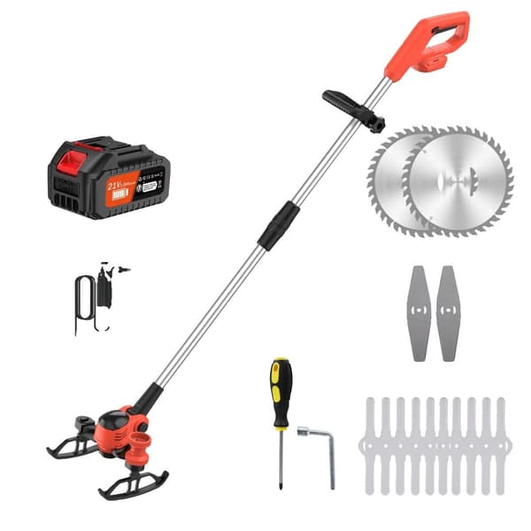 Trådløs Plæneklipper, 21V Strøm, 850W Motor, 15CM Savblad,Orange 1