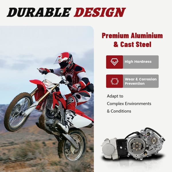 125CC motor, 4-takts, enkelt cylinder