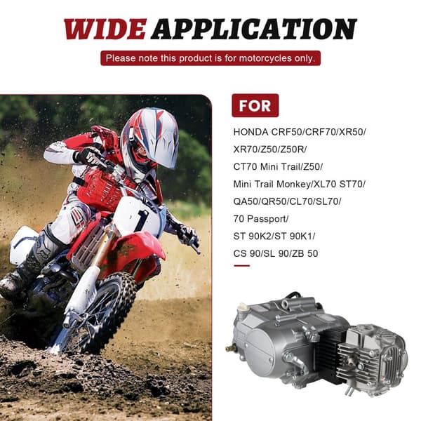 125CC motor, 4-takts, enkelt cylinder