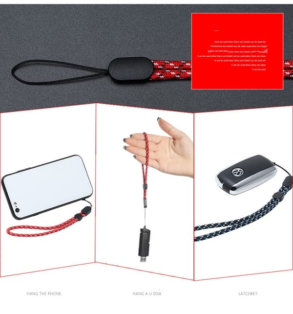 INF 5-pack telefonlinsrem för mobiltelefon USB-enhet nyckelring DIY Flerfärgad 23 cm