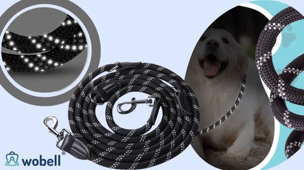 Hundetræningsline stærk lang tyk 10m