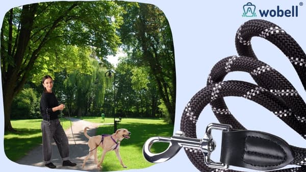 Hundetræningsline stærk lang tyk 10m