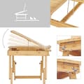 Miniatyrbild 3 av 6: Songmics Bambu Lap Desk, Laptop Table, Breakfast Tray med 5 justerbara lutningsvinklar, Natural